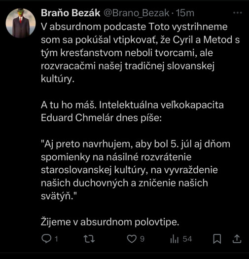 Jojo tu dnes Chmelara nezacituje?